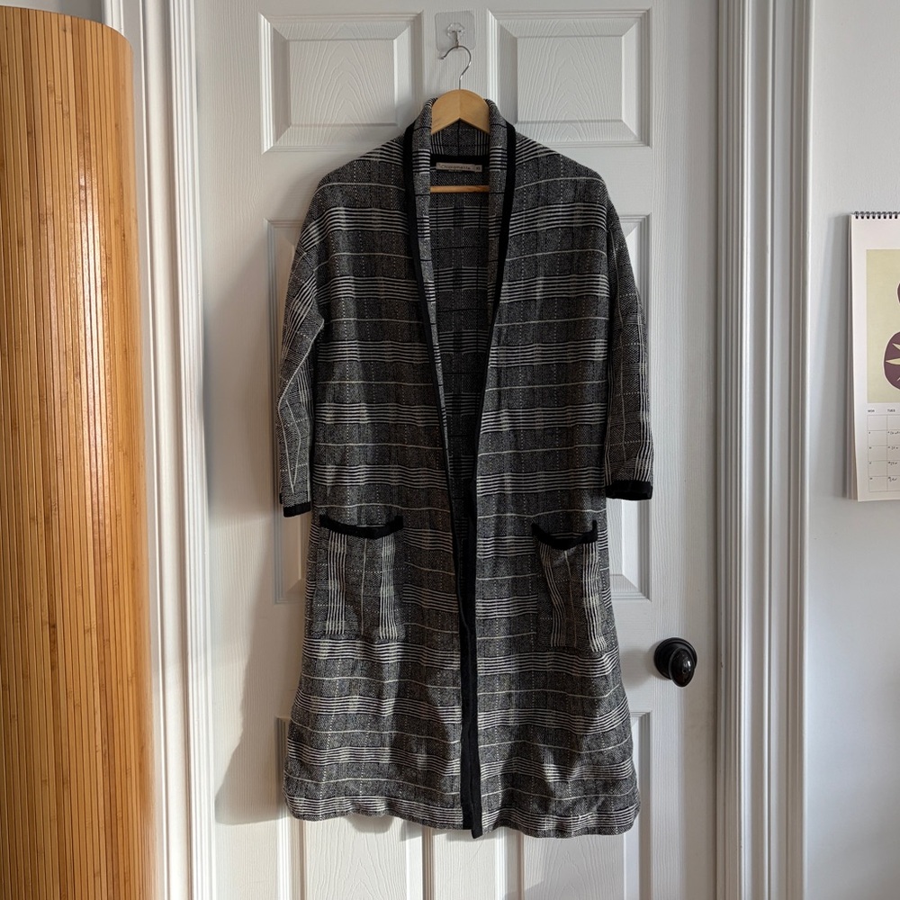 Chiaramente Wool Blend Plaid Cardigan